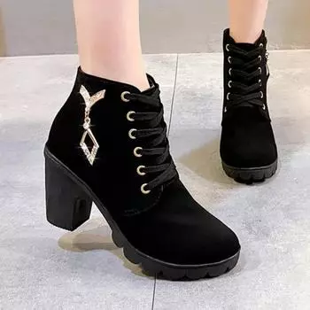 Comemore, новая женская обувь, ботильоны на шнуровке, Zapatos Mujer, модные женские повседневные весенние туфли на высоком каблуке, весенние туфли-лодочки на платформе, каблуке 42 35