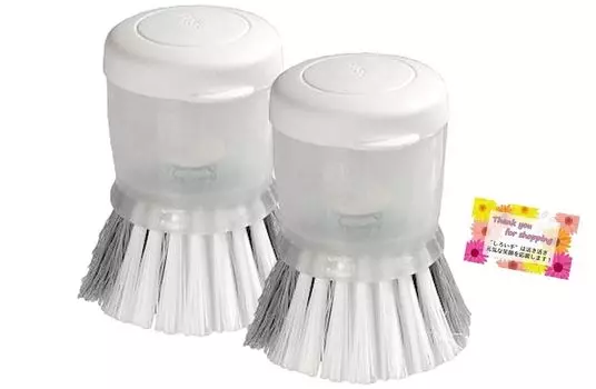 comes out with one Kitchen brush that contains double [Detergent push] detergent, flocked, foamy, hassle-free, 4.5x8cm (2)