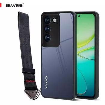 (Comes with wrist strap)IBMRS [Anti-Scratch Dual Coating] Compatible with vivo Y200e Case, camo Clear Hard Back Shockproof Protective Cover