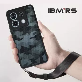 (Comes with wrist strap)IBMRS [Anti-Scratch Dual Coating] for Xiaomi Redmi Note 13 pro 5G/Poco X6 Transparent Case, Camo Shockproof matte Phone Case transparent прозрачный