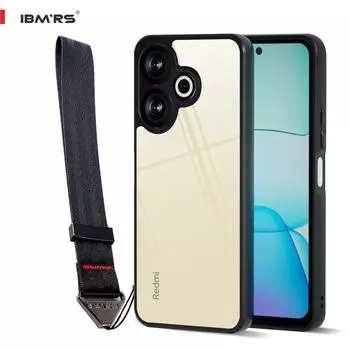 (Comes with wrist strap)IBMRS Shock Proof Back Case Mobile Cover for Redmi 13 4G/5G | Back Cover Case (Tough Armor | Hybrid PC + TPU | Black Camo)