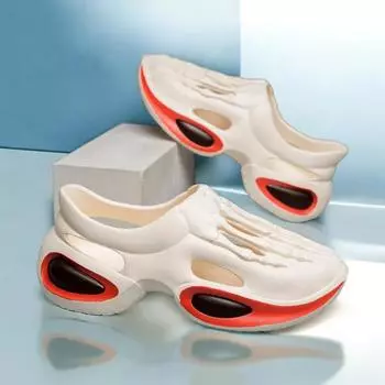 Comfort Mens Clogs Luxury Brand High Quality Sandals Brand Wings Men s Leather Summer Flip Flops Aqua Summer Men s Shoe Tennis 39 бежевый