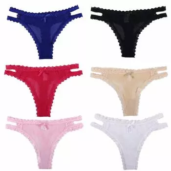 Comfort Sexy Low Waist Woman Hollow Out Thongs Lace Panties Lady Briefs Underwear