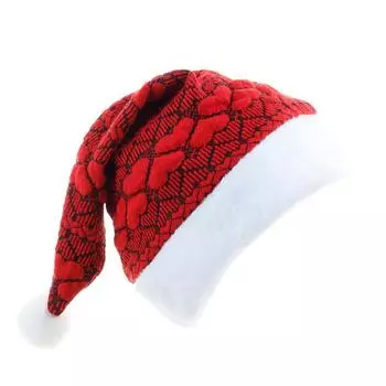 Comfortable Heart Knitted Santa Hat Red For Adults Great For Christmas Cheer Red Heart Hat