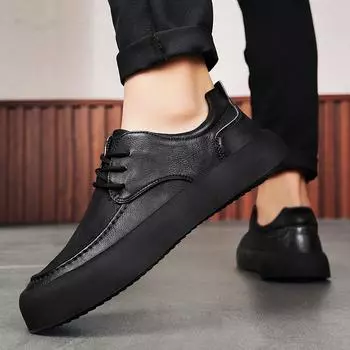 Comfortable Leisure business men s shoes Luxury men s Wedding Fashion Party Outdoor Walking Versatile Black Board Shoes 39 бежевый