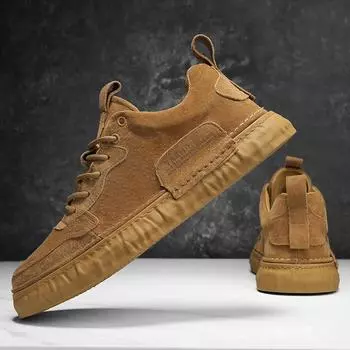 Comfortable Outdoor Light Anti Skid Business Shoes 2025 Spring New Men s Casual Shoes Vintage Low-top Corduroy Men s Board Shoes 39 чёрный