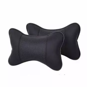 Comfortable Safety Leather Cotton Car Seat Headrest Restraint Head Neck Rest Pillow Cushion Pad коричневый
