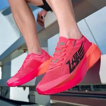 Comfortable Walking Jogging Shoes Anti Slip Gym Sneakers Big Boy Walking Running Sneakers for Men Damping Leisure Sports Shoe 36 красный