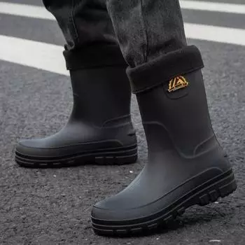 Comfortable Waterproof and Non-slip Male Shoes Boots Wear-resistant Adult Fashion Men s Rain Low-heel Work Outdoor 2024 Garden 39