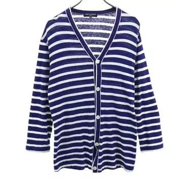 COMME des GARCONS HOMME made in Japan Border Pattern Long sleeve V neck cardigan Men s Used