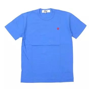COMME des MENS Маленькое красное сердце BLUE [PLAY GARCONS] Футболка S/S Футболка [размер L]