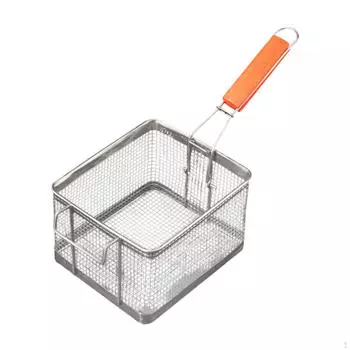 Commercial Fractures Basket Stainless Steel Frying Serving Sieve for Grilling S