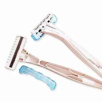 Commercial Kai 3 Swinging No Individual Amenity Beard Shaving Razor, Disposable, Blades, Head, Wrapping, [100 Pieces] T-Shape Razor,