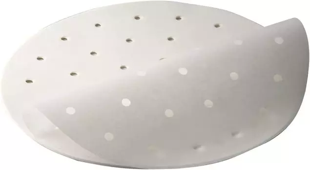 Commercial Kitchen Equipment Hist Steamer Dedicated Sheet 50 Pieces Steamer Sheet Paper Disposable Round Shape Perforated Cooking Sheet 18cm 50