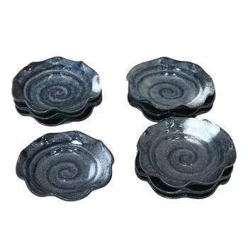 [Commercial use set] Mino ware Japanese style cafe series flower plates set of 10