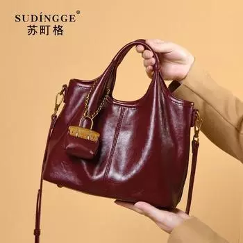 Commuter Bucket Bag Mother and Child Bag Vegetable Basket Bag Women s Bag 2025 New Light Luxury Tote Bag Shoulder Shoulder Handbag