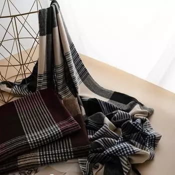 Кашемировый шарф для, Модный шарф с темпераментом, Женский универсальный шарф, Шарф для утепления шеи и от холода 65*190cm