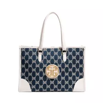 Commuter Lady s Handbag, Cotton and Linen Embroidered Grand Tote Bag, Simple and Casual Large-capacity Mommy Bag