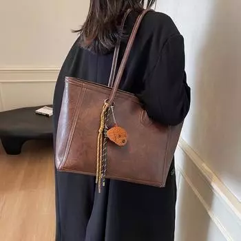 Commuter Large Capacity Handbag Women s Tote Bag Shoulder Bag коричневый