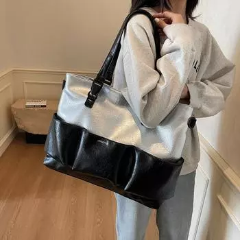 Сумка-тоут для женщин, легкая сумка для багажа, сумка для поездок на короткие расстояния чёрный