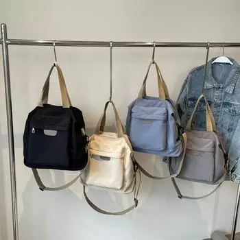 Commuter Women s Handbag Solid Color Shoulder Crossbody Bag Large Capacity Tote Bag чёрный