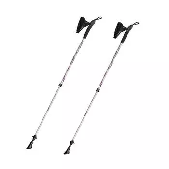 Como Life nite Made in Japan Aluminum Telescopic Nordic Walking Pole 2 Pole 14 S Type Set of 2 White (Night Crafts) 2-tier NWP-2140808