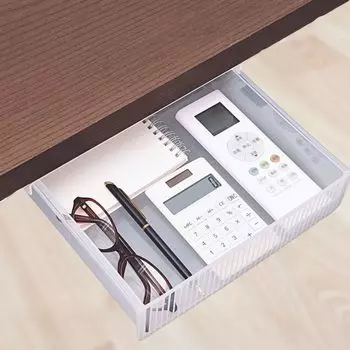 Como Life Выдвижной ящик для хранения под столом, закругленный угол, без инструментов, поставляется с большим удобным подносом, письменный стол, модернизированный стол, скрытые офисные принадлежности