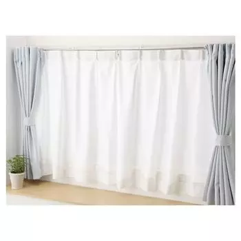 Comolife Insulated Curtains of 100 x 108 Lace UV Opaque Easy-to-Clean (Set 2), cm, Curtains, Hooks, Protection, белый