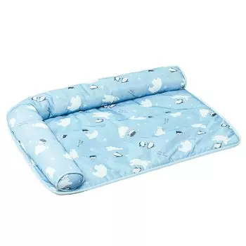 Comolife Pet Cooling Sleeping Large Pet Cooling Cooling Pet Cool Medium Size Bed Cool to the Pillow Removal Hand Chin Heat Stroke Prevention 50 x 70 синий