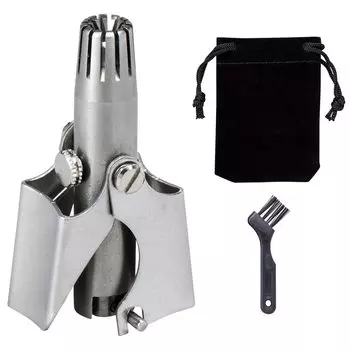 Comolife Stainless Steel Manual Nose Hair Nose Hair Nose Hair Nose Hair Unwanted Hair Cleaning Storage Bag Included Cutter, Cutter, Manual, Men s,