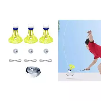 Компактный однопользовательский тренажер для отскока мяча в бадминтоне. Улучшите свои навыки. Тренировка отскока мяча в бадминтоне для одного игрока.
