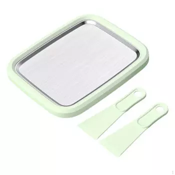 Компактный набор для приготовления мороженого с книгой рецептов и кухонными принадлежностями зелёный