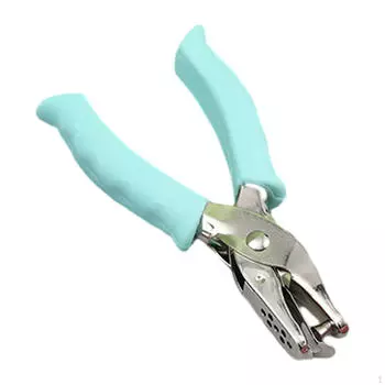 Компактный металлический дырокол для скрапбукинга и использования в офисе зелёный