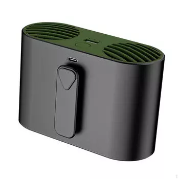 Compact Waist Clip Fan with Dual for Outdoor Activities чёрный