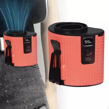 Compact Waist Fan with Adjustable Strap for Outdoor Adventures оранжевый