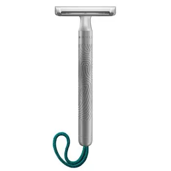 COMPANION Body Face Turquoise Green One Replacement for Men and Removes Unwanted Hair and Facial Hair MHLE Double-Edged & Razor, (Includes Blade)