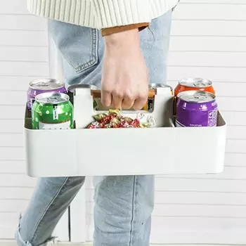 Compartment Finishing Box Handle Classification 32*8*15cm Wooden Handle Household Storage Collection Utensils Lipstick Rack 560g