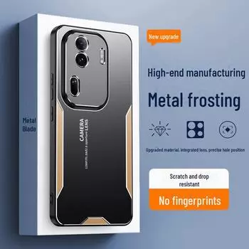 Compatible Oppo Reno11/Reno10 Pro/Reno9 Frosted Metal Full-Lens Protective Case Reno10pro