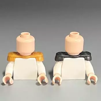 Compatible With 2526 Minifigures, Medieval Series Epaulettes, Deep Silver Gray Gold Parts, Domestic Science And Education Accessories Diy