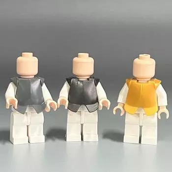 Compatible With 2587 Minifigures Medieval Series Breastplate Deep Silver Gray Gold Building Block Parts Domestic Accessories Diy