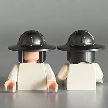 Compatible With 30273 Minifigures Medieval Series Helmet Soldier Flying Saucer Cap Building Block Parts Domestic Accessories Di