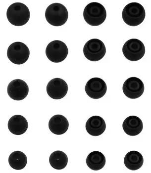 Compatible with earphones such as SONY Ear cushion ear 5 sizes S M L 10 pairs included Silicone Comfortable Sony earphone replacement Black A-Focus