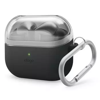Compatible with Galaxy Buds3 Galaxy Buds3 Pro Case with Carabiner Shockproof Soft Clear Silicone Cover Two Tone Color with Galaxy Buds3 Galaxy Buds3