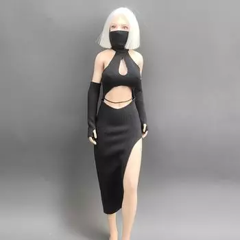 Compatible with TBLeague and other elementary bodies for scale figures YEESENYIYI slit china long skirt and arm cover not include body and