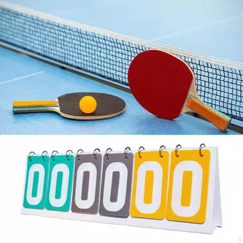 Competition Score Counter Flip Cards for Tennis Badminton Soccer Red Grey Blue
