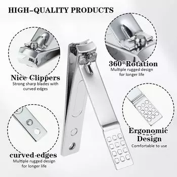 Complete Manicure & Pedicure Set - Nail Clipper, Cutter, Files & More - Perfect For Home & Travel! красный