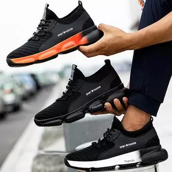 Composite Toe Security Shoes Fitness Steel Toe Jogger Safety Shoes 40 чёрный