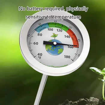 Compost Soil Thermometer Easy Read Convenient Professional Lawn Gardening Tool for