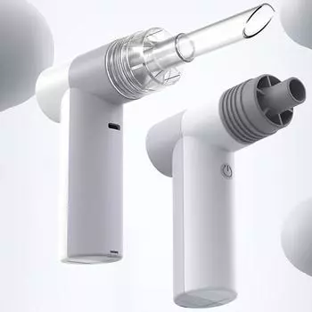 Compressed Air Duster For Computer Keyboard 22m/s USB Charging Mini Electric PC Car Cleaner Wireless Air Blower Brushless Motor серый