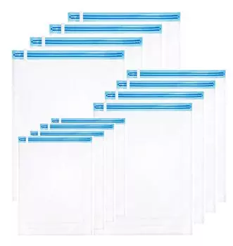Compression Clothes Compression 12 pieces 4 Changing Can be used No vacuum cleaner required Bags, Bags, Hand-rolled, [XL, L, M, each]